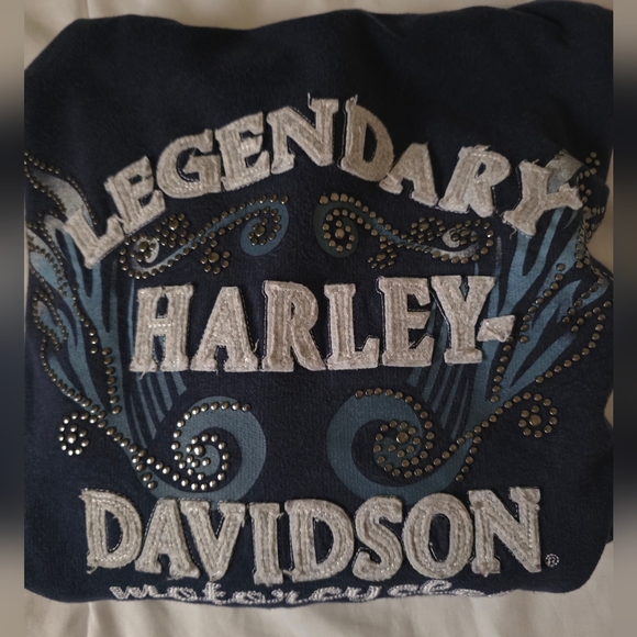 Navy Zip-Up Hoodie with Hood and Front Pockets - Picture 7 of 7